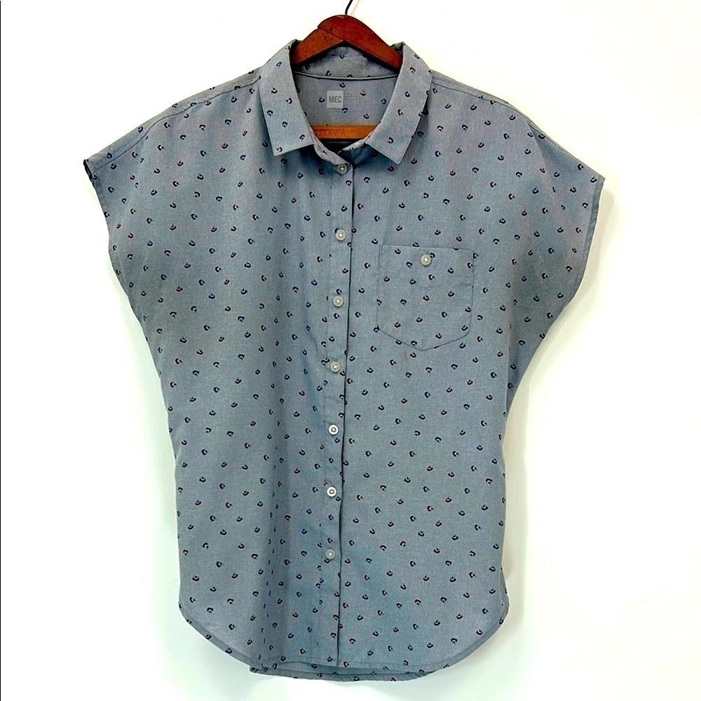 MEC Patterned Button Short Sleeve Women's Shirt Lightweight